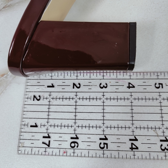 Unbranded Brown Transparent Square Toe Block Heel Sandals Slides, Sz 9.5 - Picture 11 of 14